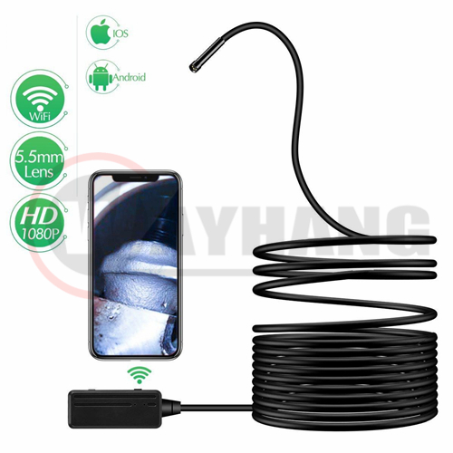 Semi-rigid 5.5MM Endoscope 2.0 MP HD WiFi Inspection Camera for Android and IOS Smartphone