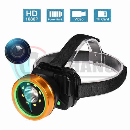 1080P Rechargeable Headlamp IP66 Waterproof head lamp Outdoor headlight Sports 