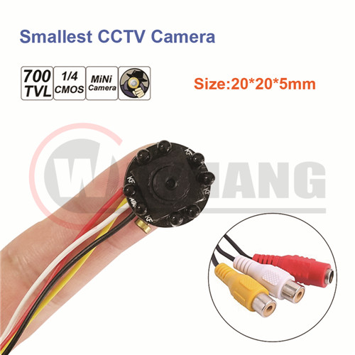 700TVL Mini CCTV Audio IR Camera with 8pcs Night Vision light 