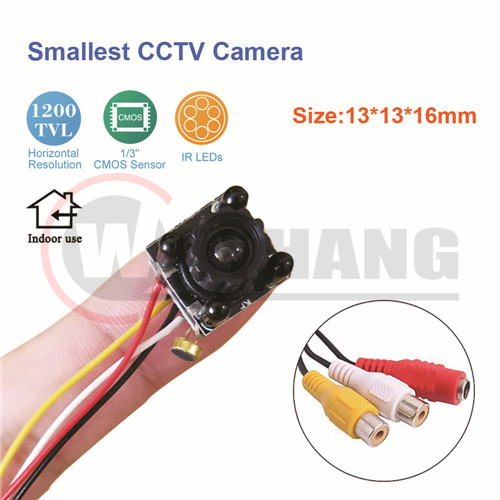 1200TVL Smallest Mini camera with audio 4pcs invisible light IR LEDs