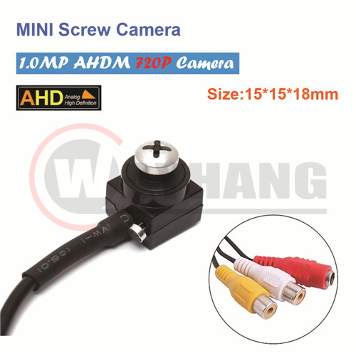 AHD 1 MP Mini Pinhole Camera with white screw lens