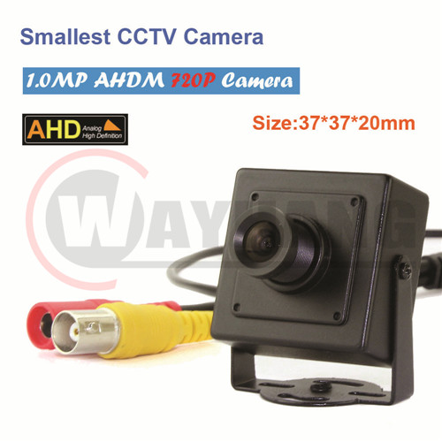AHD HD 720P Camera Mini Type 2.8mm Lens Indoor 1.0MP Metal Security Camera