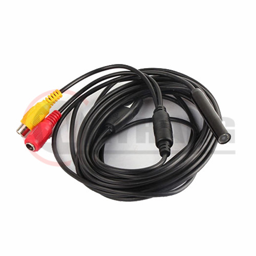 HD waterproof AV Endoscope Cable Wire Camera 1M 5M cable Inspection Wired Scope Inspection Camera with 6 LED