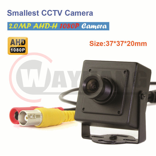 HD 2MP CCTV AHD Camera Security CMOS 1080P Analog 2000TVL Mini AHD Camera 2.8mm Lens Metal Housing Indoor Use Black
