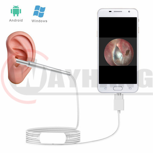 5.5mm 720P 2 In 1 Otoscope Ear Endoscope Camera for Computer and Android Equipment