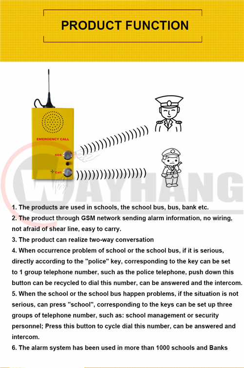 GSM One Key Alarm System Emergency Call for help