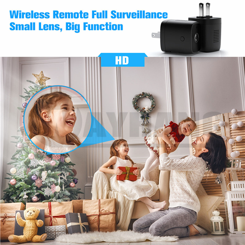 1080P Wifi Micro Camera Wall Charger Cam Night Vision Motion Detect Camcorder