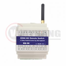 WH-190 GSM 4G Cellular Switch 4 Relay Industrial IoT Remote New Version Wireless Cellular Relay Switch Controller